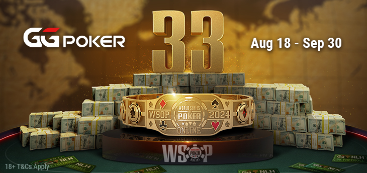 WSOP Online kicks off on August 18, with up to 33 gold bracelets up for grabs